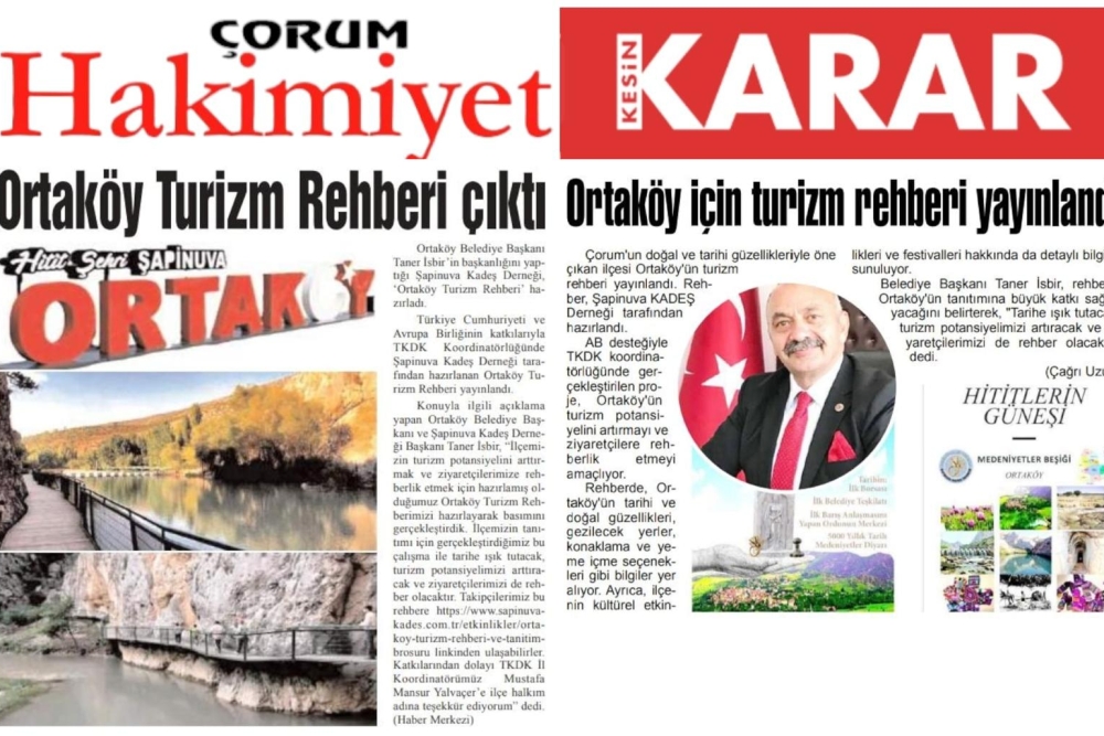 Ortaköy Şapinuva Turizm Rehberi